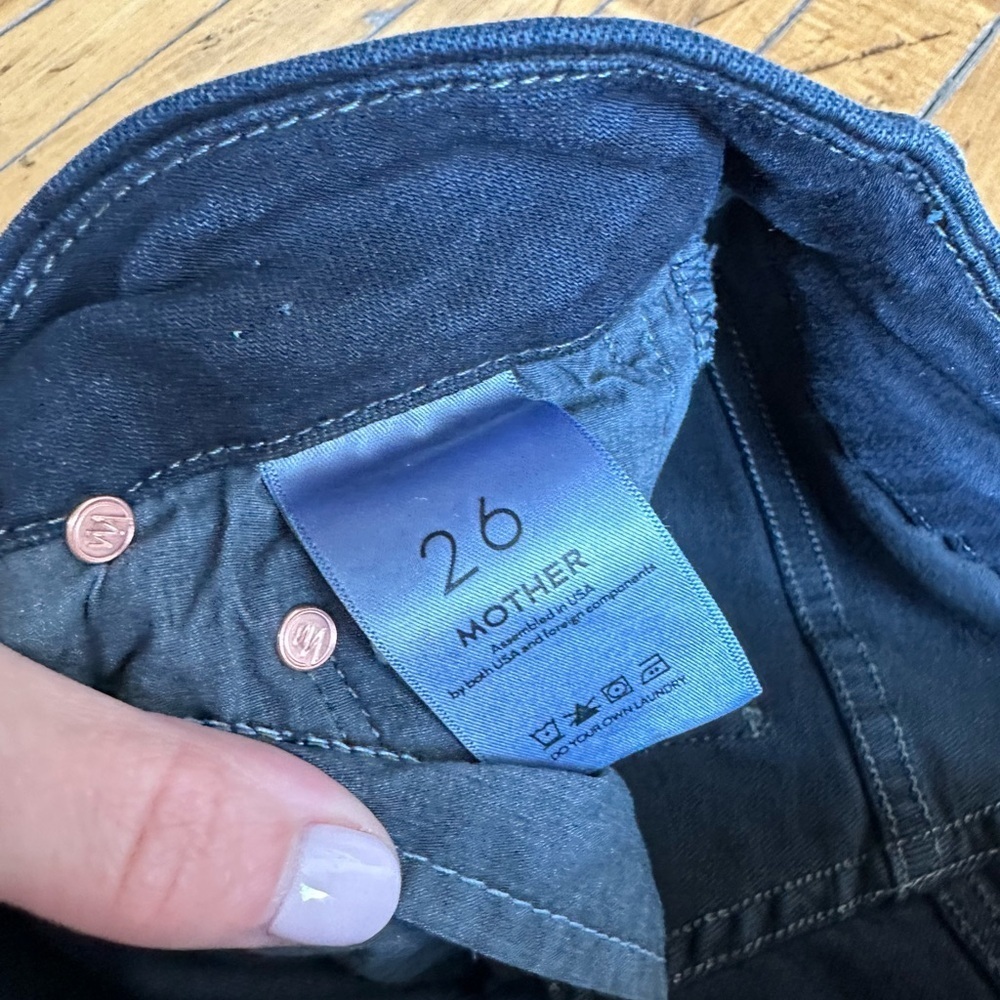 MOTHER Skinny Jeans - Midnight Blue​​​ - Picture 5 of 14